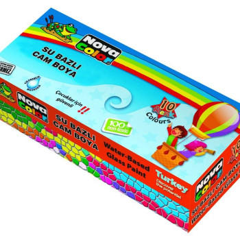NOVACOLOR CAM BOYASI SU BAZLI 10RENK NOVACOLOR CAM BOYASI SU BAZLI 10RENK