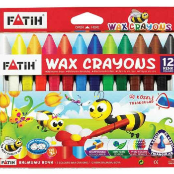 FATİH 50290 WAX CRAYON ÜÇGEN JUMBO BOYA 12 RENK FATİH 50290 WAX CRAYON ÜÇGEN JUMBO BOYA 12 RENK
