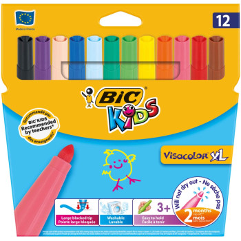 BİC YIKANABİLİR JUMBO KEÇELİ KALEM 12 RENK BİC YIKANABİLİR JUMBO KEÇELİ KALEM 12 RENK