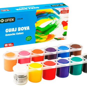 UFEN GUAJ BOYA 12 RENK 25 ML. UFEN GUAJ BOYA 12 RENK 25 ML.