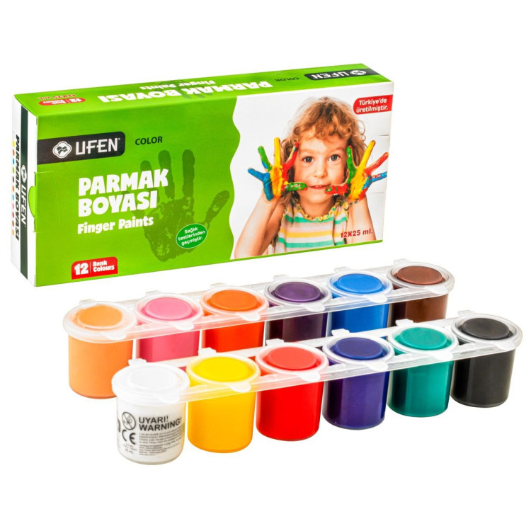 UFEN PARMAK BOYASI 12 RENK 25 ML.