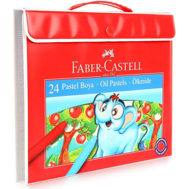 FABER PLASTİK ÇANTALI PASTEL BOYA 24 RENK