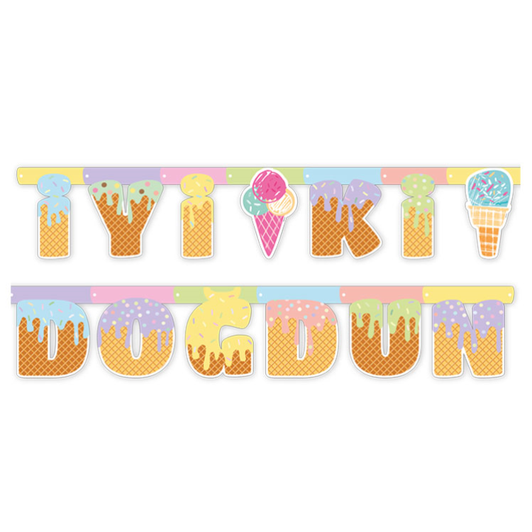 Banner İyi Ki Doğdun Dondurma