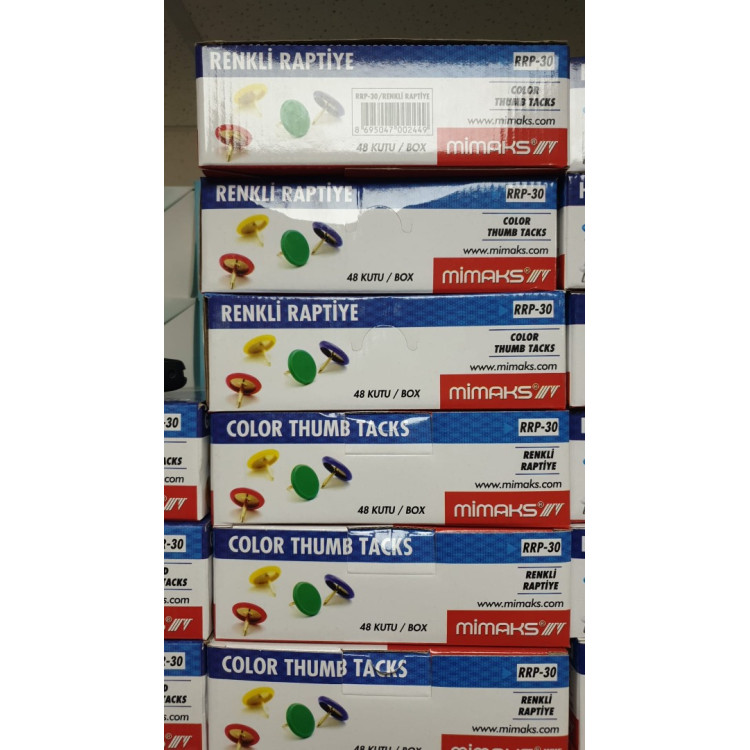 MİMAKS RRP-30 RENKLİ RAPTİYE 48 KUTU