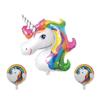 Unicorn Renkli 3’lü Set Folyo Balon 100 VE 40cm HELYUM Unicorn Renkli 3’lü Set Folyo Balon 100 VE 40cm HELYUM