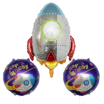 Roket 3’lü Set Folyo Balon Roket 3’lü Set Folyo Balon