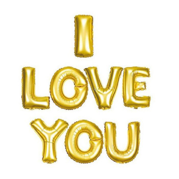 I Love You Gold 35cm Folyo Balon I Love You Gold 35cm Folyo Balon