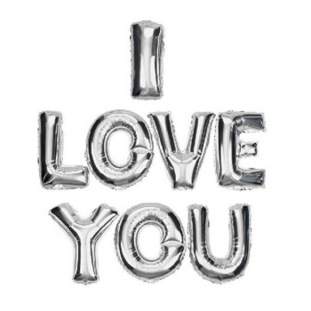 I Love You Gümüş 35cm Folyo Balon I Love You Gümüş 35cm Folyo Balon