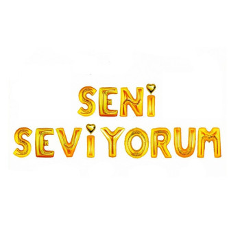 Seni Seviyorum Gold Folyo Balon 35cm Seni Seviyorum Gold Folyo Balon 35cm