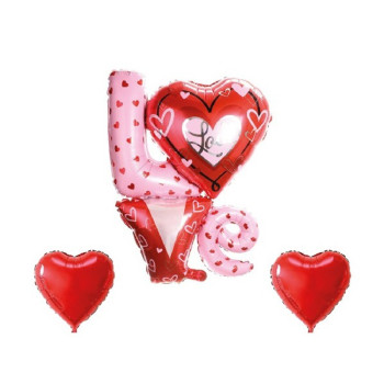 Love 3’lü Set Folyo Balon 100cm + 2tane 40cm Love 3’lü Set Folyo Balon 100cm + 2tane 40cm