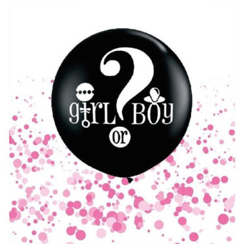 18″ Cinsiyet Pembe Konfetili Balon 18″ Cinsiyet Pembe Konfetili Balon