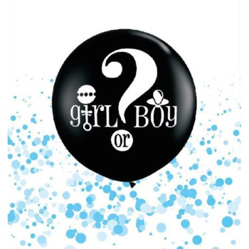 18″ Cinsiyet Mavi Konfetili Balon 18″ Cinsiyet Mavi Konfetili Balon