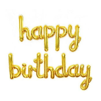 Happy Birthday İmza Gold Folyo Balon HAPPY:34×60 BİRTHDAY:38×80 Happy Birthday İmza Gold Folyo Balon HAPPY:34×60 BİRTHDAY:38×80