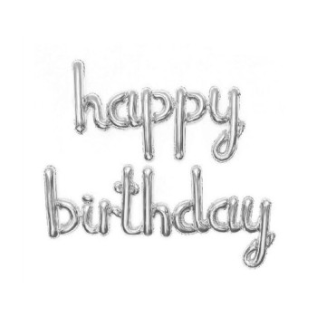 Happy Birthday İmza Gümüş Folyo balon HAPPY : 34×60 BİRTHDAY : 38×80 GÜMÜŞ BİRLEŞİK FOLYO BALON Happy Birthday İmza Gümüş Folyo balon HAPPY : 34×60 BİRTHDAY : 38×80 GÜMÜŞ BİRLEŞİK FOLYO BALON