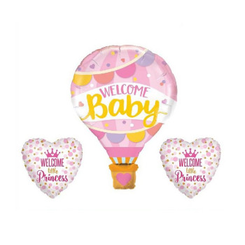 Welcome Baby 3’lü Pembe Set Folyo Balon Welcome Baby 3’lü Pembe Set Folyo Balon