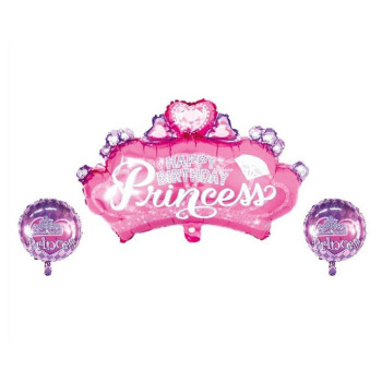 Prenses 3’lü Set Folyo Balon 70 ve 40cm HELYUM Prenses 3’lü Set Folyo Balon 70 ve 40cm HELYUM