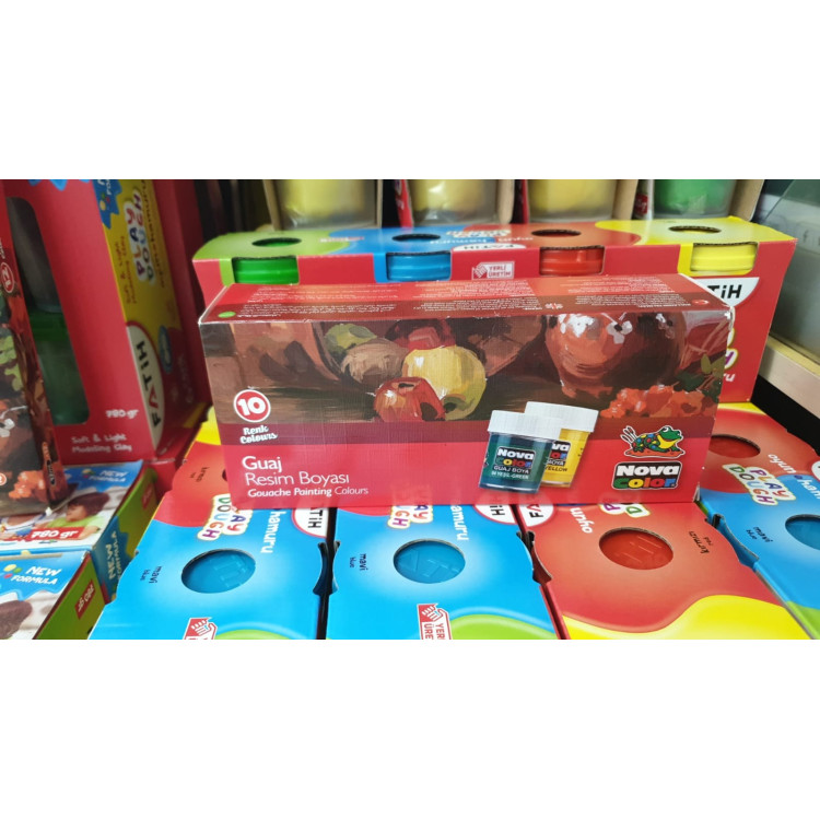 NOVACOLOR GUAJ BOYA ŞİŞE 10renk