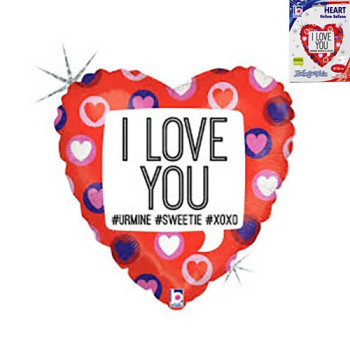 Folyo Balon Betallic 18" Hashtag I Love You Folyo Balon Betallic 18" Hashtag I Love You