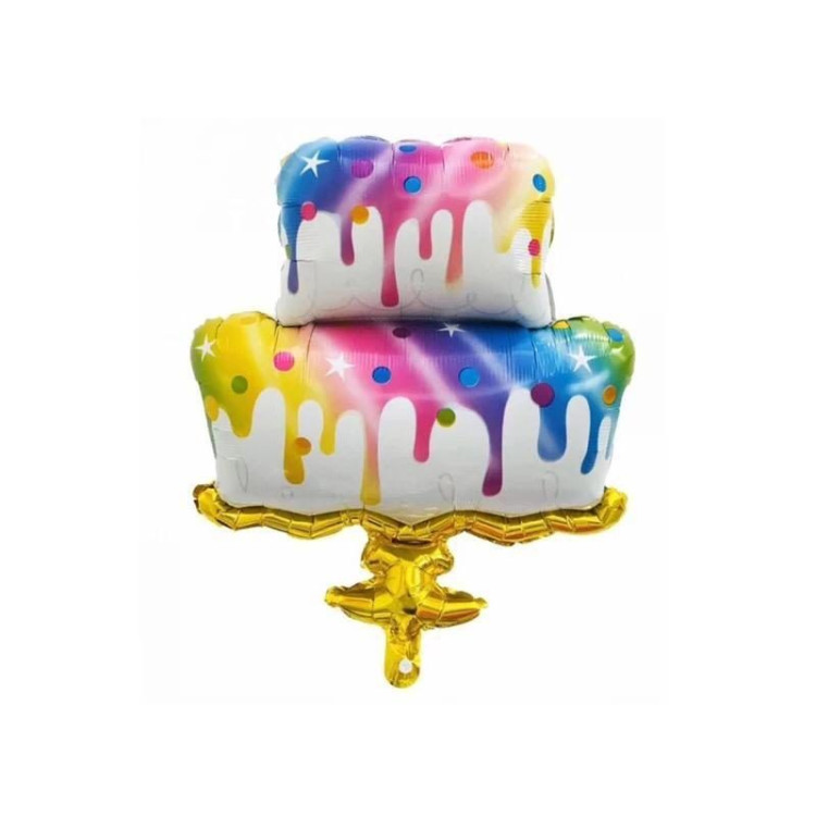Gökkuşağı Kek 0167 Folyo Balon 115cm -helyum