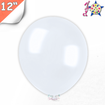 Pastel 12" Balon HBK Beyaz 100lü *23nisan