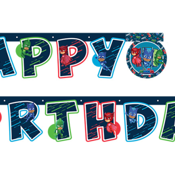 Banner Lisanslı Happy Bırthday Pj Masks 250CM Banner Lisanslı Happy Bırthday Pj Masks 250CM