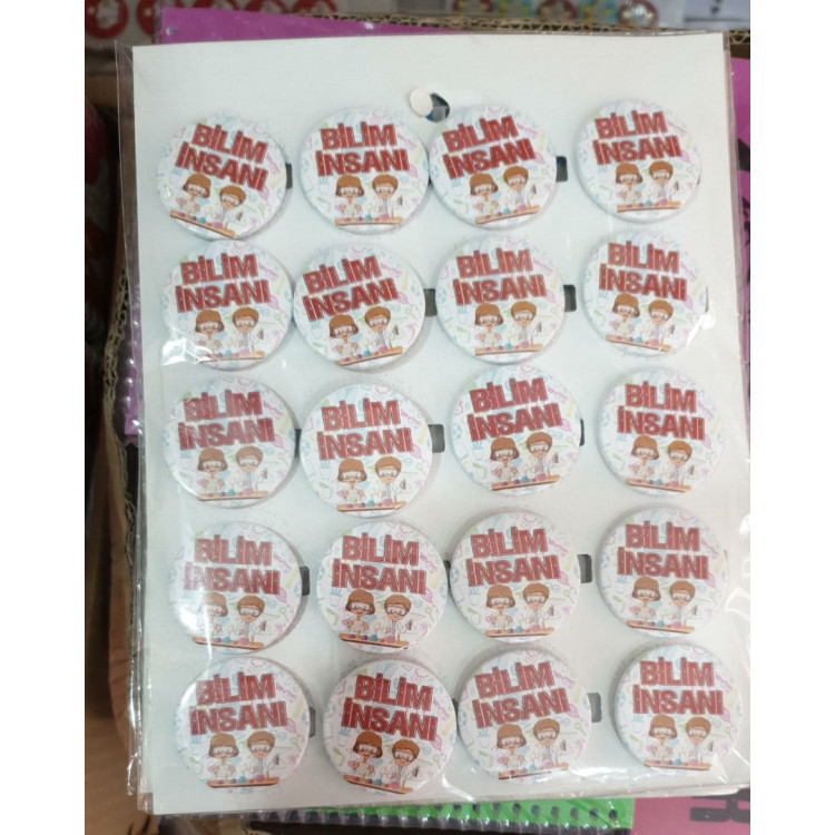 bilim insanı rozet 20li