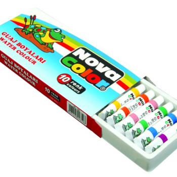 NOVACOLOR GUAJ BOYA tüp 10renk NOVACOLOR GUAJ BOYA tüp 10renk