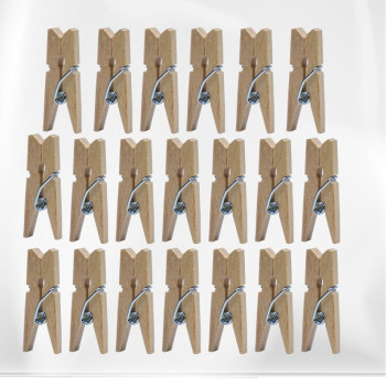 Orta Boy 12'Li Natürel Ahşap Mandal Orta Boy 12'Li Natürel Ahşap Mandal