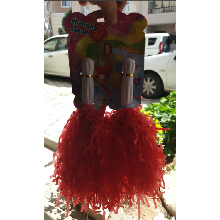 23 NİSAN GÖSTERİ AMİGO PONPON 2Lİ -KIRMIZIMAT DOLGUN- *23nisan