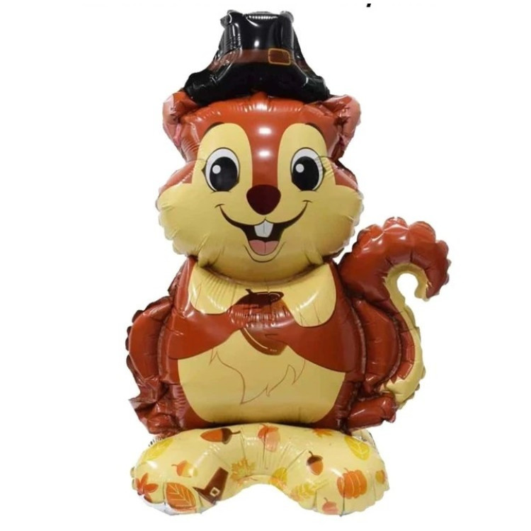 Ayaklı Şapkalı Sincap Folyo Balon 5445