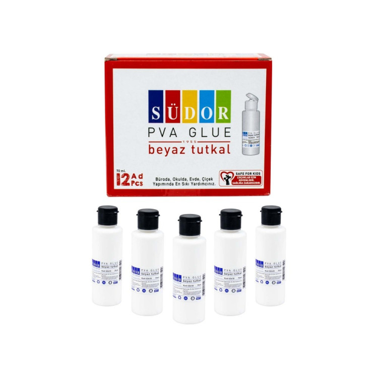 Südor SD410  Beyaz Tutkal 70 ML 12 Adet