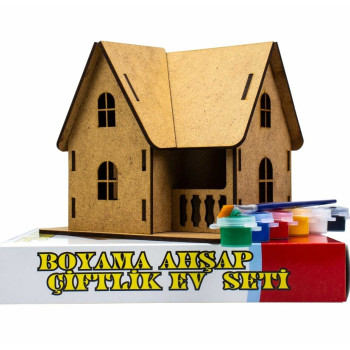 Boyama Ahşap Çiftlik Ev Seti Boyama Ahşap Çiftlik Ev Seti