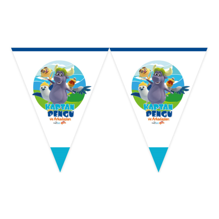 Üçgen Flama Lisanslı Kaptan Pengu 320CM