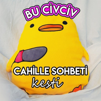Cahille Sohbeti Kesen Civciv Peluş Yastık (Civciv-1) 45cm Cahille Sohbeti Kesen Civciv Peluş Yastık (Civciv-1) 45cm