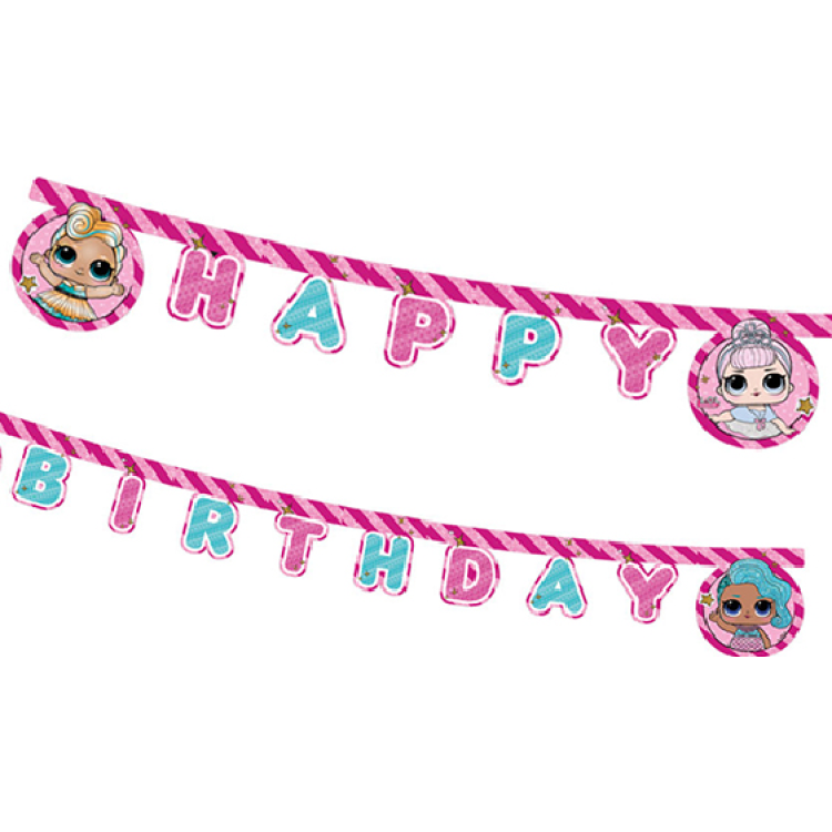 Banner Lisanslı Happy Bırthday Lol 250cm