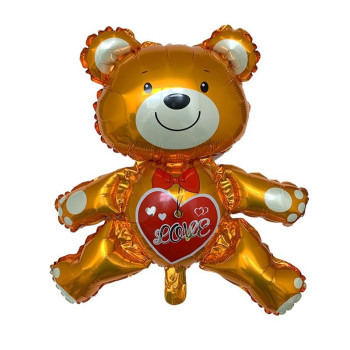 Hug Sitting Bear 3D Folyo Balon 65cm Hug Sitting Bear 3D Folyo Balon 65cm
