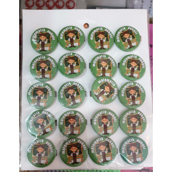 Matematik dehası rozet 20'li