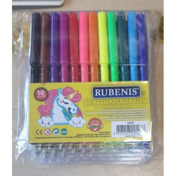 Rubenis 6450 12 Renkli Keçeli Kalem (BOX12) Rubenis 6450 12 Renkli Keçeli Kalem (BOX12)