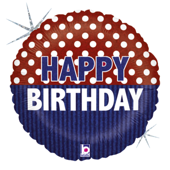 Folyo Balon Betallic 18" Nautical Bırthday Folyo Balon Betallic 18" Nautical Bırthday