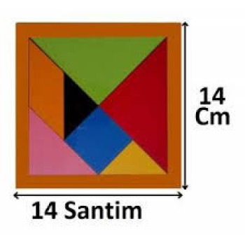 TANGRAM AHŞAP ORTA BOY 14X14 CM