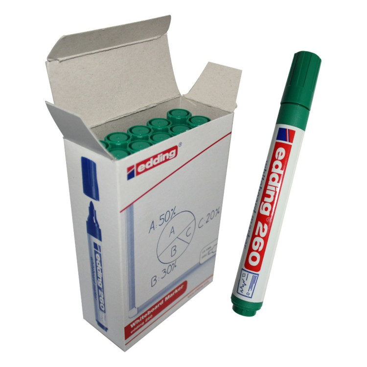 EDDİNG 260 TAHTA KALEMİ YEŞİL 10LU