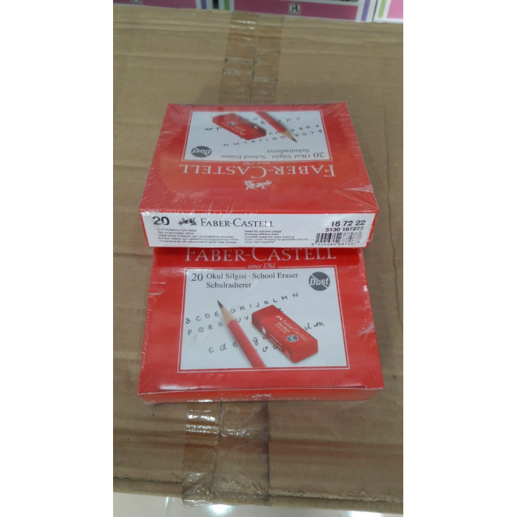 FABER OKUL SİLGİSİ KIRMIZI 20Lİ