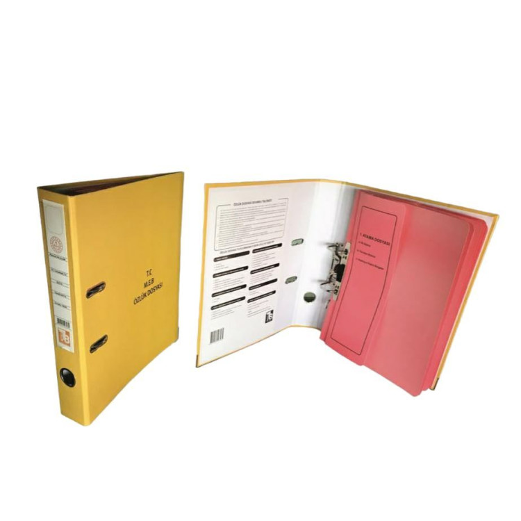 PERSONEL ÖĞRETMEN ÖZLÜK DOSYASI DAR SARI KLASÖR (1KLASÖR+8DOSYA) -KEY