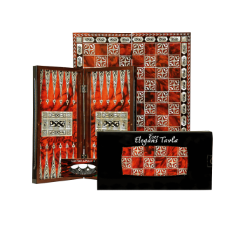 ESER ELEGANCE TAVLA (Büyük) KAHVERENGİ SEDEFLİ ESER ELEGANCE TAVLA (Büyük) KAHVERENGİ SEDEFLİ