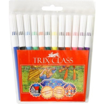TRİX T-847 KEÇELİ KALEM 12 RENK TRİX T-847 KEÇELİ KALEM 12 RENK