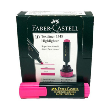 Faber 1548 Textliner Fosforlu İşaret Kalemi pembe 10lu Faber 1548 Textliner Fosforlu İşaret Kalemi pembe 10lu