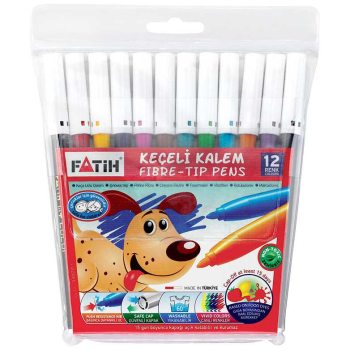 FATİH 34020 KEÇELİ KALEM 12 RENK (BOX12) FATİH 34020 KEÇELİ KALEM 12 RENK (BOX12)