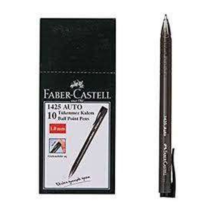 FABER 1425 İĞNE UÇ.TÜKENMEZ KALEM 10-LU SİYAH