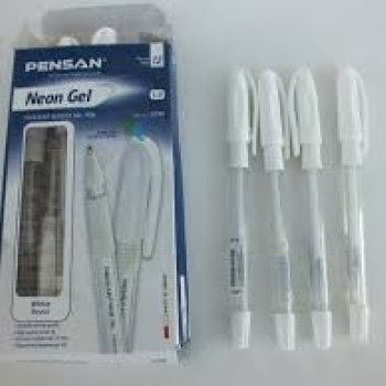 Pensan 2290 Neon Gel  Jel Beyaz Kalem  (BOX12) Pensan 2290 Neon Gel  Jel Beyaz Kalem  (BOX12)
