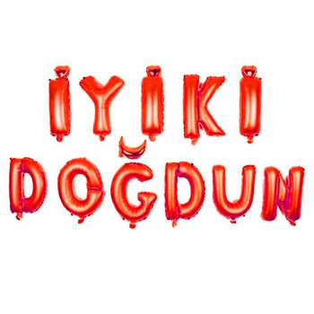 İyi Ki Doğdun Kırmızı 35cm Folyo Balon İyi Ki Doğdun Kırmızı 35cm Folyo Balon
